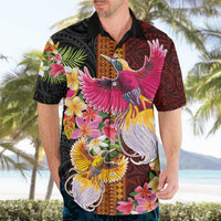 Papua New Guinea Birds and Frangipani Hawaiian Shirt Melanesian Art Tattoos LT03 - Polynesian Pride