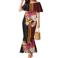 Papua New Guinea Birds and Frangipani Mermaid Dress Melanesian Art Tattoos - Polynesian Pride
