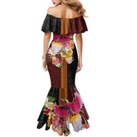 Papua New Guinea Birds and Frangipani Mermaid Dress Melanesian Art Tattoos - Polynesian Pride