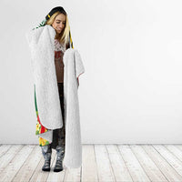 Melanesian Vanuatu Tribal Boar Tusk Hooded Blanket Tropical Plants and Namele Motifs - Polynesian Pride