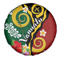 Melanesian Vanuatu Tribal Boar Tusk Spare Tire Cover Tropical Plants and Namele Motifs - Polynesian Pride