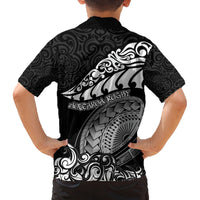 new-zealand-rugby-family-matching-tank-maxi-dress-and-hawaiian-shirt-maori-warrior-rugby-silver-fern-tribal-pattern