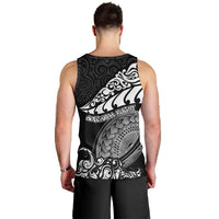 New Zealand Rugby Men Tank Top Maori Warrior Rugby Silver Fern Tribal Pattern LT03 - Polynesian Pride