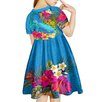 polynesian-kid-short-sleeve-dress-the-turtle-jung-flower-with-maori-pattern-ethnic-style