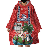 Hawaii Christmas Wearable Blanket Hoodie The Santa Surfing Hawaii Xmas Style LT03 - Polynesian Pride