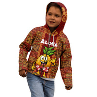 Hawaii Kid Hoodie Aloha Funny Pineapple Mix Kakau Hawaiian Tribal LT03 - Polynesian Pride
