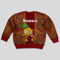 Hawaii Kid Ugly Christmas Sweater Aloha Funny Pineapple Mix Kakau Hawaiian Tribal LT03 - Polynesian Pride