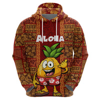 Custom Hawaii Hoodie Aloha Funny Pineapple Mix Kakau Hawaiian Tribal LT03 - Polynesian Pride