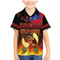 Samoan Siva Afi Family Matching Mermaid Dress and Hawaiian Shirt Tribal Performers of Samoan Fire Knife Dancing