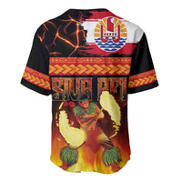 Tahitian Siva Afi Baseball Jersey Tribal Performers of Tahitian Fire Knife Dancing
