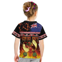 Aotearoa Siva Afi Kid T Shirt Tribal Performers of Aotearoa Fire Knife Dancing LT03 - Polynesian Pride