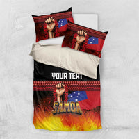 Personalised Samoan Spirit - Samoa Tribal Heritage Bedding Set LT03 US Twin 172cm x 218cm Black - Polynesian Pride