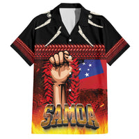Personalised Samoan Spirit - Samoa Tribal Heritage Family Matching Off The Shoulder Long Sleeve Dress and Hawaiian Shirt