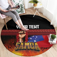 Personalised Samoan Spirit - Samoa Tribal Heritage Round Carpet