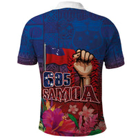Proud of Samoa Polo Shirt Ula Nifo with Samoa 685 and Hibiscus Tapa Tribal Pattern