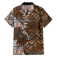 Fiji Masi Tapa Tribal Family Matching Short Sleeve Bodycon Dress and Hawaiian Shirt Old Hibiscus Vintage Style LT03 - Polynesian Pride