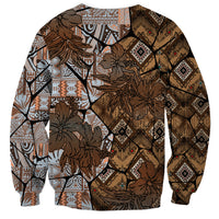 Fiji Masi Tapa Tribal Sweatshirt Old Hibiscus Vintage Style LT03 - Polynesian Pride
