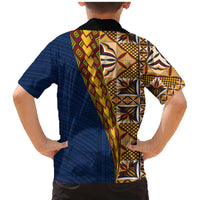 Samoan Siapo Family Matching Mermaid Dress and Hawaiian Shirt Tatau Pattern Half Style LT03 - Polynesian Pride