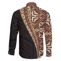 Samoan Siapo Family Matching Tank Maxi Dress and Hawaiian Shirt Tatau Pattern Half Style Retro Mode LT03 - Polynesian Pride