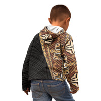 Samoan Siapo Kid Hoodie Tatau Pattern Half Style Retro Mode LT03 - Polynesian Pride