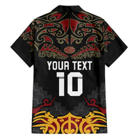 Custom New Zealand Rugby Hawaiian Shirt Black Fern Maori Tribal Pattern LT03 - Polynesian Pride