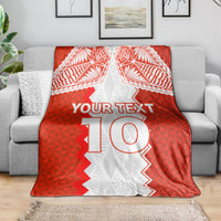 Custom Tonga Rugby Blanket Ikale Tahi Ngatu Tribal Pattern LT03 - Polynesian Pride