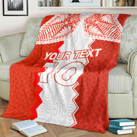 Custom Tonga Rugby Blanket Ikale Tahi Ngatu Tribal Pattern LT03 - Polynesian Pride