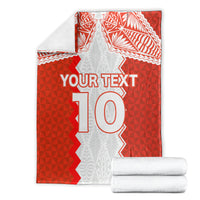 Custom Tonga Rugby Blanket Ikale Tahi Ngatu Tribal Pattern LT03 - Polynesian Pride