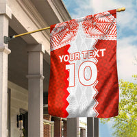 Custom Tonga Rugby Garden Flag Ikale Tahi Ngatu Tribal Pattern LT03 House Flag Orange - Polynesian Pride