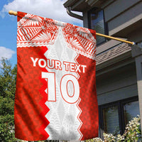 Custom Tonga Rugby Garden Flag Ikale Tahi Ngatu Tribal Pattern LT03 - Polynesian Pride