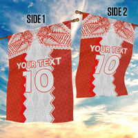 Custom Tonga Rugby Garden Flag Ikale Tahi Ngatu Tribal Pattern LT03 - Polynesian Pride