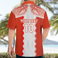 Custom Tonga Rugby Hawaiian Shirt Ikale Tahi Ngatu Tribal Pattern LT03