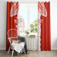 Custom Tonga Rugby Window Curtain Ikale Tahi Ngatu Tribal Pattern LT03 - Polynesian Pride