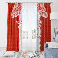 Custom Tonga Rugby Window Curtain Ikale Tahi Ngatu Tribal Pattern LT03 - Polynesian Pride