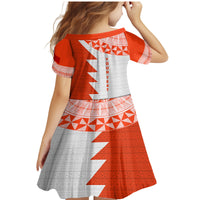 Custom Tonga Rugby Family Matching Mermaid Dress and Hawaiian Shirt Ikale Tahi Ngatu Tribal Pattern Half Style LT03