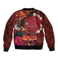 American Samoa Manulele Tausala Nu'uuli Bomber Jacket Tatau Art Pattern with Tropical Plants