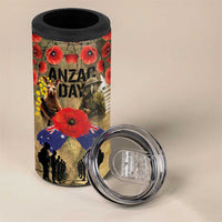 Australia and New Zealand ANZAC Day 4 in 1 Can Cooler Tumbler Kangaroo and Kiwi Bird Soldier-Honor and Remember Vintage Style LT03 - Polynesian Pride