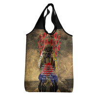 Australia and New Zealand ANZAC Day Grocery Bag Kangaroo and Kiwi Bird Soldier-Honor and Remember Vintage Style