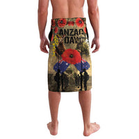 Australia and New Zealand ANZAC Day Lavalava Kangaroo and Kiwi Bird Soldier-Honor and Remember Vintage Style