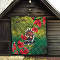 Cook Islands ANDAC Day Quilt Honor and Remember Soliders-Forever in My Thoughts Grunge Style