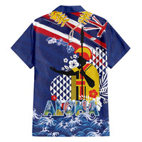 Hawaii King Kamehameha Day Family Matching Puletasi and Hawaiian Shirt Lei Sea Waves Polynesian Tapa Pattern