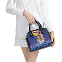 Hawaii King Kamehameha Day Shoulder Handbag Lei Sea Waves Polynesian Tapa Pattern LT03 - Polynesian Pride