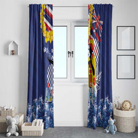 Hawaii King Kamehameha Day Window Curtain Lei Sea Waves Polynesian Tapa Pattern LT03 - Polynesian Pride