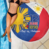 Philippines Independence Day Beach Blanket Araw ng Kalayaan Polynesian Sun and YAKAN Pattern