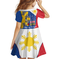 Philippines Independence Day Family Matching Off The Shoulder Long Sleeve Dress and Hawaiian Shirt Araw ng Kalayaan Polynesian Sun and YAKAN Pattern