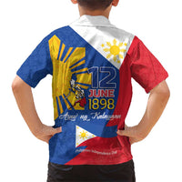 Philippines Independence Day Family Matching Short Sleeve Bodycon Dress and Hawaiian Shirt Araw ng Kalayaan Polynesian Sun and YAKAN Pattern LT03 - Polynesian Pride