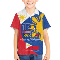 Philippines Independence Day Family Matching Tank Maxi Dress and Hawaiian Shirt Araw ng Kalayaan Polynesian Sun and YAKAN Pattern