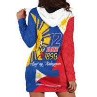 Philippines Independence Day Hoodie Dress Araw ng Kalayaan Polynesian Sun and YAKAN Pattern LT03 - Polynesian Pride