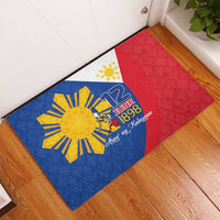 Philippines Independence Day Rubber Doormat Araw ng Kalayaan Polynesian Sun and YAKAN Pattern LT03 - Polynesian Pride