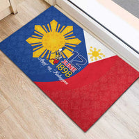 Philippines Independence Day Rubber Doormat Araw ng Kalayaan Polynesian Sun and YAKAN Pattern LT03 - Polynesian Pride